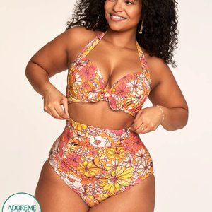 NWOT Adore Me Shelby Contour Plus High Waisted Swimsuit Set